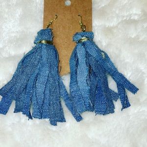 Denim earrings